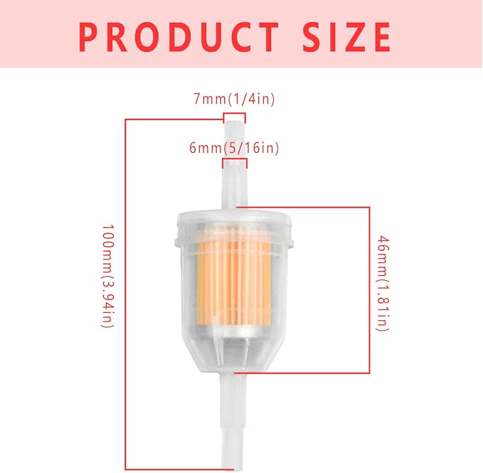 SOFO 12 Pack Inline Fuel Filters 1/4 Inch x 5/16 Inch - Image 3