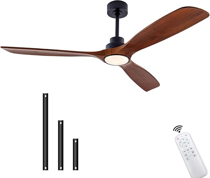 QUTWOB 60" Wood Ceiling Fan - Image 7