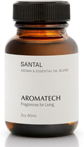 AromaTech Santal Premium Aroma Oil – Inviting & Versatile Home Fragrance with Notes of Sandalwood, Leathery Papyrus & Cardamom for Scent Diffusers, Cold-Air and UltraSonic Scent Machines – 60 mL