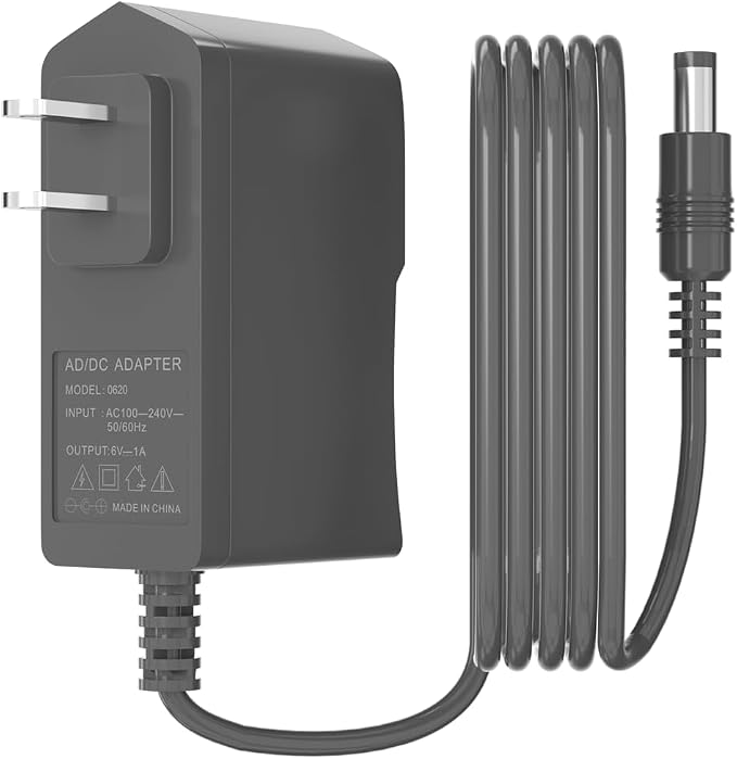 6V 1A Power Supply Adapter 6V 1A Replacement Charger 100V-240V AC Power Adapter by ZYHKJYL