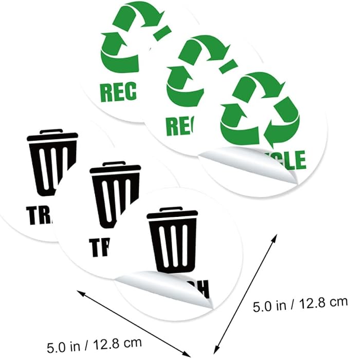 Bin Labels of Garbage Can Decals Material Reminding Stickers - Image 2