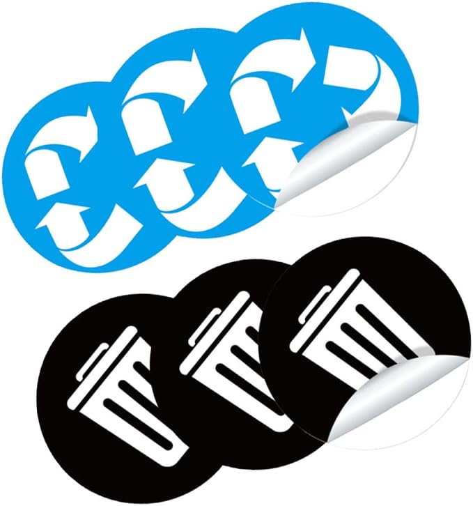 DECHOUS Reminding Waste Sorting Habits 6 Adhesive PVC Stickers by DECHOUS