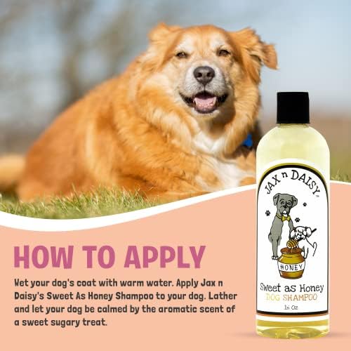Jax n Daisy Honey Shampoo for Dogs Dog Shampoo for All Kinds of Breed Puppy w Honey Nectar Coconut Avocado Argan Oil pet with Lght Scent Furry Freshness