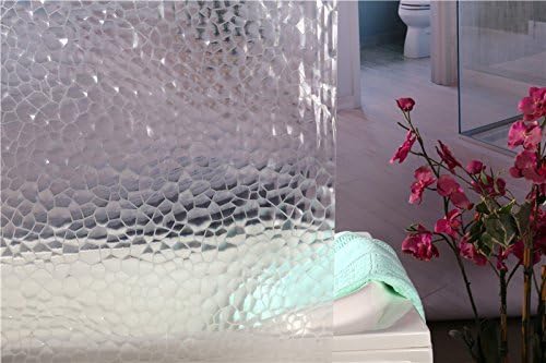 10 Guage Design Clear Shower Curtain Liner, Plastic 3D Water Cube Clear Shower Curtain Liner,No Odors, Eco Friendly