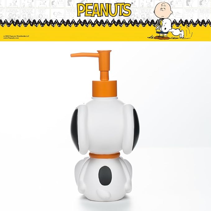Peanuts Snoopy Soap/Lotion/Hand Sanitizer Resin Pump Dispenser, 12.70 Ounces, (Officially Licensed Product) by Franco Collectibles