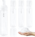 Foam Pump Bottle 8.5oz/250ml Clear Empty Foam Bottle Pump, Travel Foam Bottles for Soap, Shampoo, Cleaning Foam Dispenser Bottle Refillable (4 Pack)