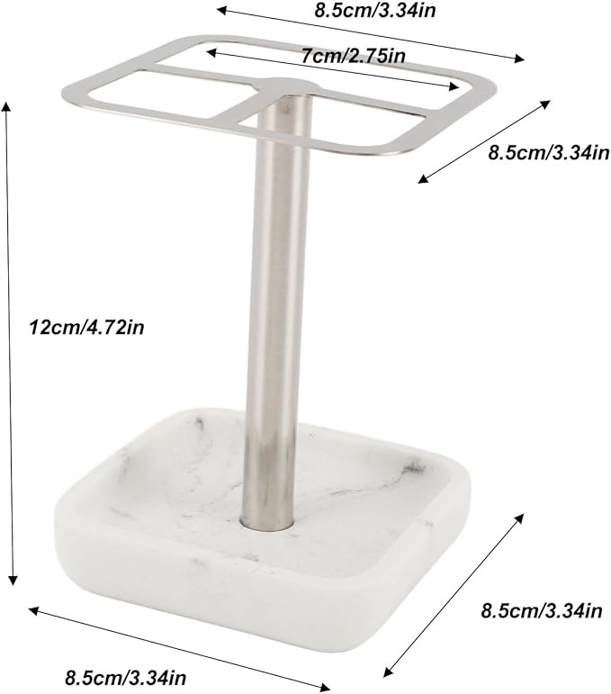 Stainless Steel Toothbrush Holder,Toothbrush and Toothpaste Stand,Bathroom Toothbrush Storage Organizer Toothbrush Holders Shelf for Bathroom Vanity Countertops (Silver)