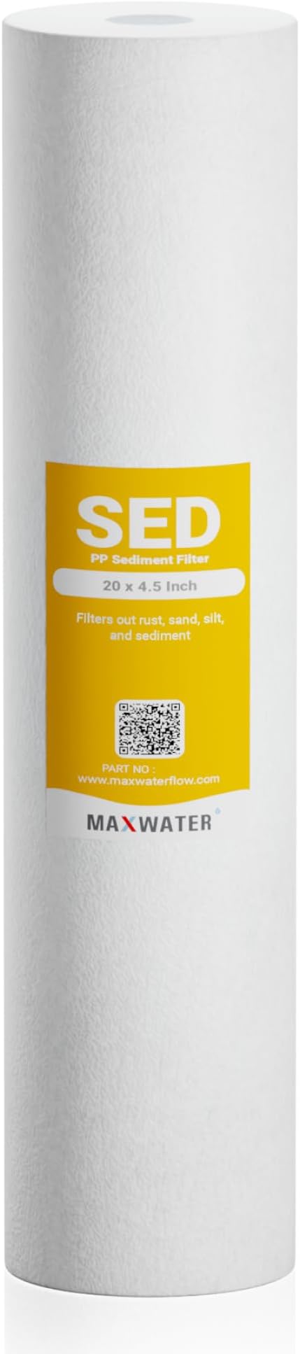 Max Water 10 Micron 20 x 4.5 Sediment Filter 20 inch Whole House BB Water by MaxWater