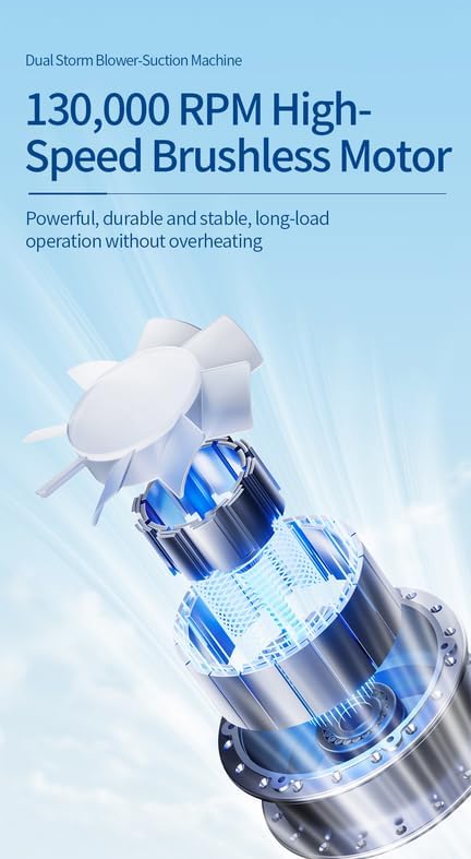 joic 130, 000 RPM Powerful 100 Speed Portable Fan, High Speed Turbo Air - Image 4