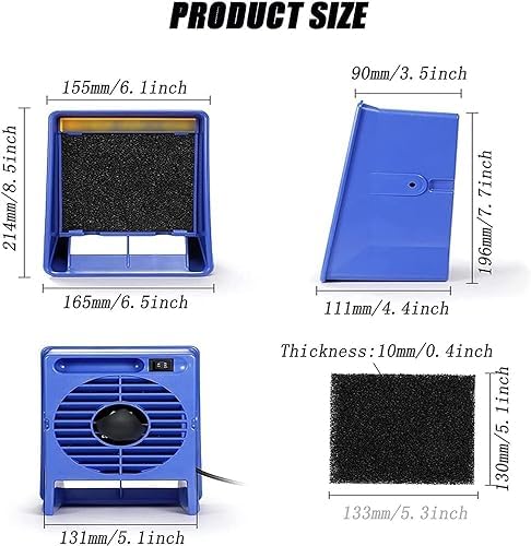 Fume Absorber, Carbon Filter, Silent Fan, Powerful Suction, Fume Purifier - Image 7