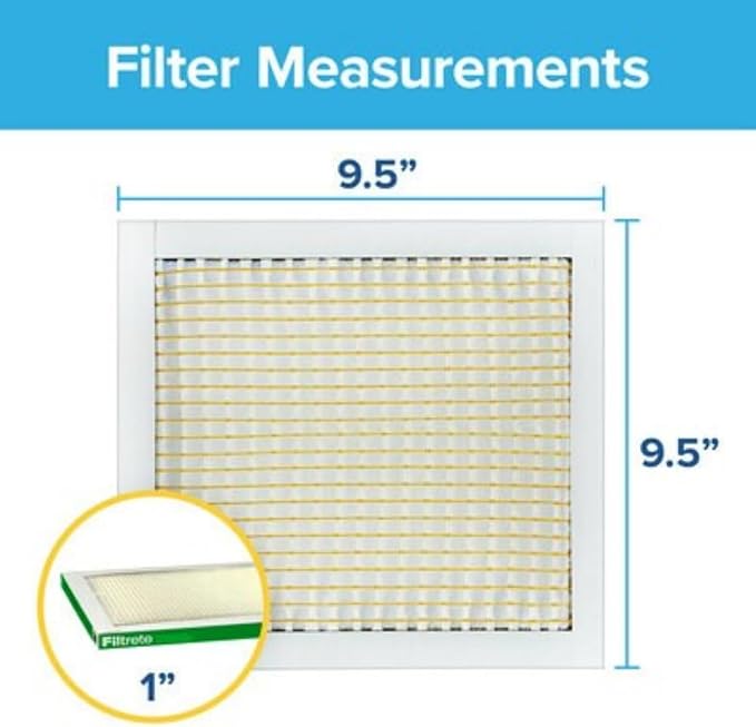 Filtrete 9.5x9.5x1 AC Furnace Air Filter, MERV 8, MPR 700, Tough on Pollen - Image 2