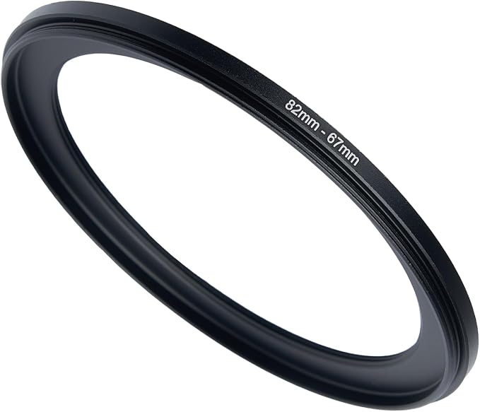 82mm to 67mm Step-up Adapter Rings Filter Adapter Black Metal Step Down Filter by Unknown