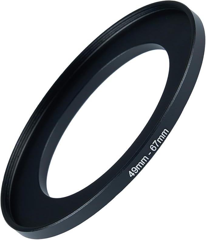 49mm to 67mm Step-up Adapter Rings Filter Adapter Black Metal Step Down Filter by Unknown