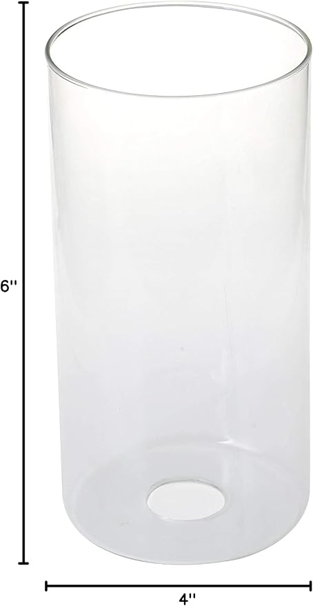 GoLucky Clear Cylinder Clear Glass Shade Accessory Glass Lamp Fixture Shade - Image 4