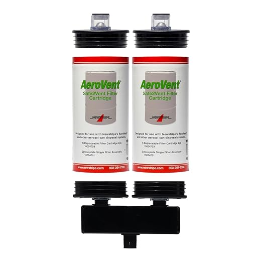AeroVent Safe2Vent Dual Filter Assembly | Fits Multi-Can & Single-Can Systems | by Newstripeisaleadingmanufacturerofequipmentforathleticfieldlinemarkingpavementandfloorstripingandindustrialrecyclinganddisposal