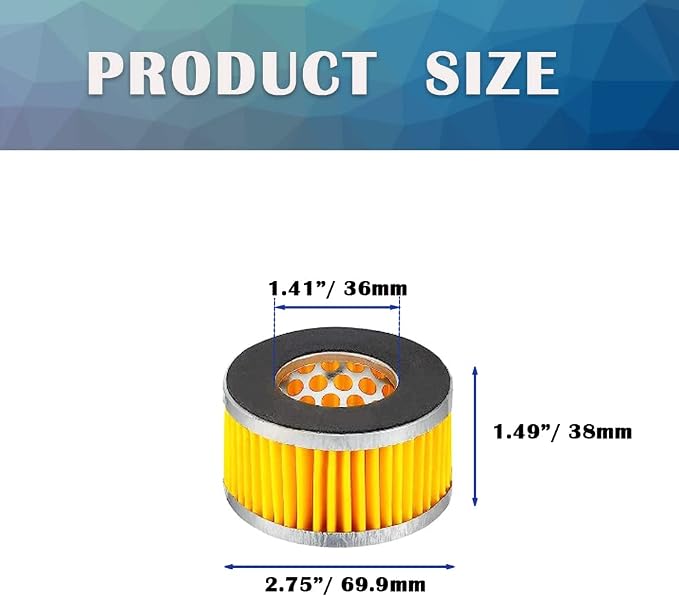 4PCS Air Compressor Intake Paper Filter Elements Piston Type Replacement Filter - Image 2