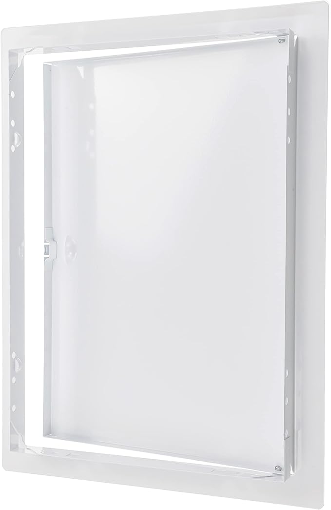 10" x 14" White Metal Access Panel. Service Shaft Door Panel. Plumbing, Electricity, Heating, Alarm Wall Access Panel for Drywall. Bathroom Services Access Hole Cover.