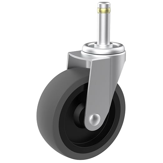 RILIDRI Replcament Casters for Brute Trash Bin Dolly Set of 5, 3-Inch Trash Can - Image 9