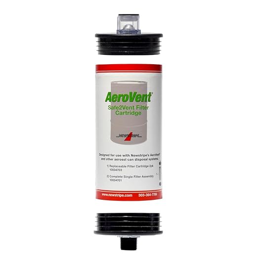 AeroVent Safe2Vent Single Filter Assembly | Fits Single-Can Systems | Reusable by Newstripeisaleadingmanufacturerofequipmentforathleticfieldlinemarkingpavementandfloorstripingandindustrialrecyclinganddisposal