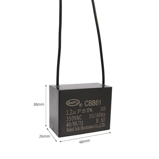 CBB61 Capacitor 12uf 350V AC Ceiling Fan 2 Wire 50/60Hz - Image 2