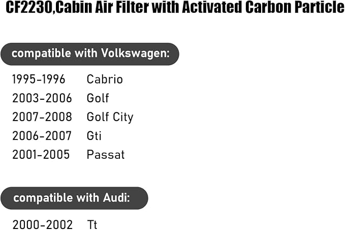 CF3318, Cabin Air Filter with Activated Carbon Particle - Image 5