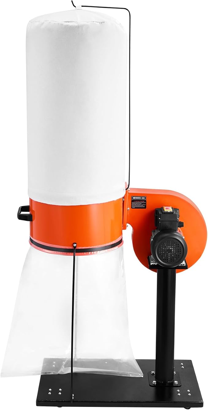 VEVOR Dust Collector, 800 CFM 2.5 Micron Vortex Cone Dust Collectors, 1HP - Image 9