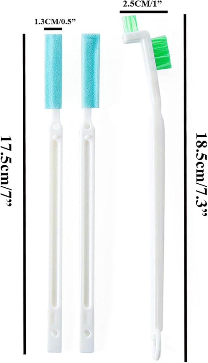 NewFeru Bottle Cap Brush Mini with Little Flat Detail Scrubbers, Tiny Crevice Split Crack Cleaner for Cleaning Groove Gap Corner of Lids, Window Door Tracks, Grout, Small Parts, and Keyboard (6)