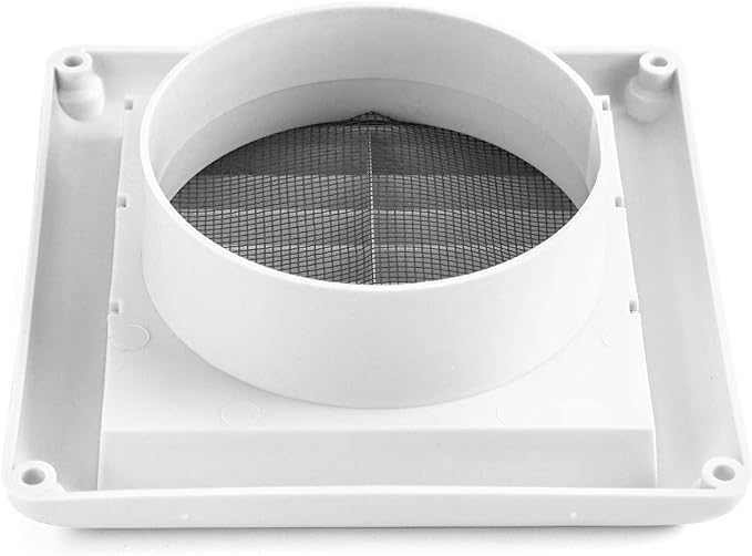 QWORK Air Vent ABS Louver Grille Cover, 2 Pack 4" Square Covers - Image 3