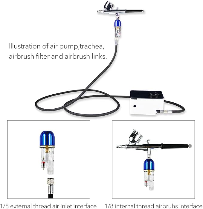 HUBEST New Airbrush Filter 1/8'' Comfortable Handy in-Line Mini Air Filter - Image 5