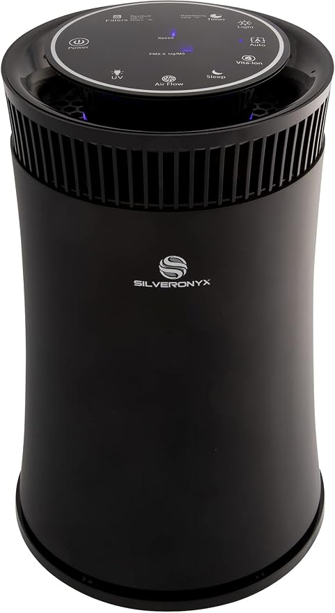 Air Purifier for Home Large Room – 5-in-1 HEPA Filter System, Covers Up to 500 by SilverOnyx