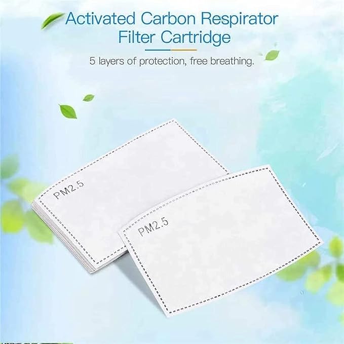 100 Pcs Activated Carbon PM2.5 Mask Filter Paper 5 Layers Replacement PM 2.5 - Image 6