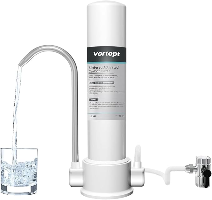Vortopt Countertop Water Filter F8-Faucet Filtration System by Vortopt