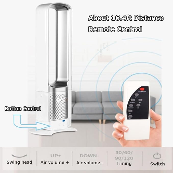 Tower Fans for Bedroom 90° Oscillating Fans for Indoors 28.9 * 9.3 * 3.5 - Image 3