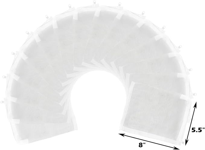 AQUANEAT Aquarium Filter Media Bags 15pcs Fish Tank Extra Fine 100 Micron Mesh - Image 6