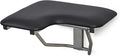 26" x 22.5" Black Padded Cushion Wall Mount Folding Right-Handed Transfer Bench Shower Seat, ADA Compliant