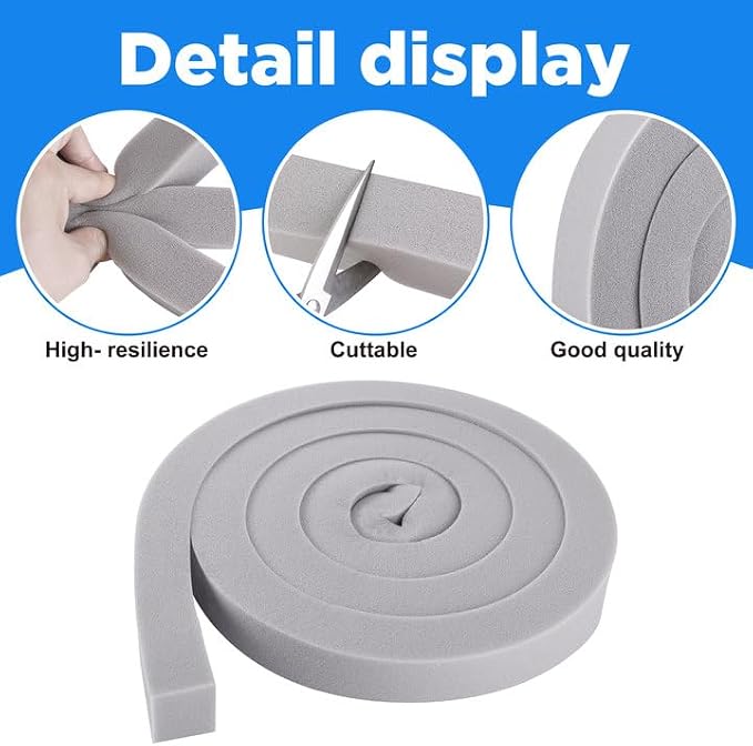 moonoom 4 Pcs Foam Air Conditioner Weatherseal Tape-1''x1''6.5ft Air - Image 3