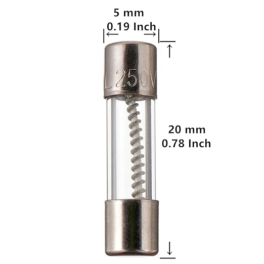 BOJACK 12 Values 120 pcs Slow Blow Glass Fuses Assortment Kit 5x20mm 250V T0.5A - Image 6