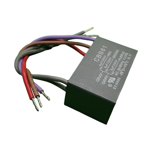 Ceiling Fan Capacitor 4uF + 5uF + 5uF 5-Wire 250V/300V CBB61 | 4mfd+5mfd+5mfd - Image 3
