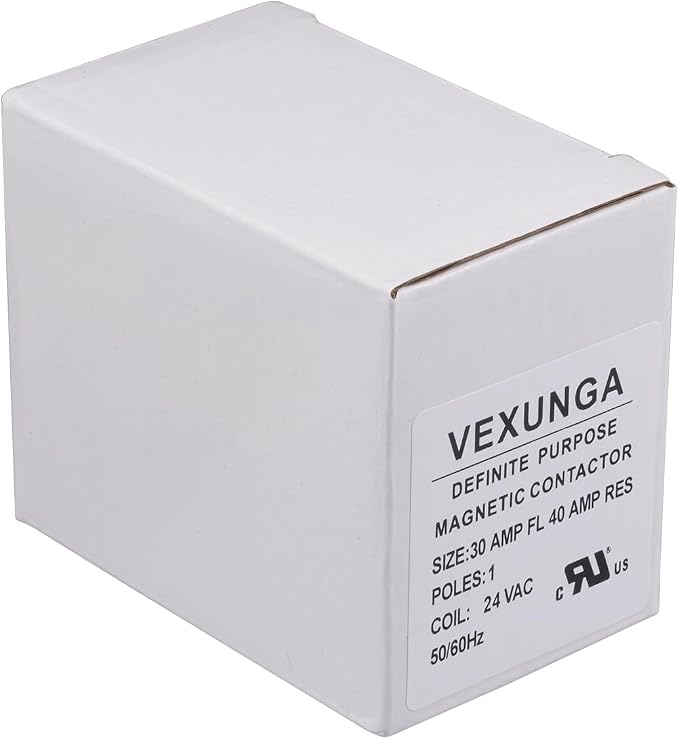 VEXUNGA 1 Pole 30 Amp 24 VAC Coil AC Contactor 1P 30A 24V 50/60Hz AC Motor - Image 6