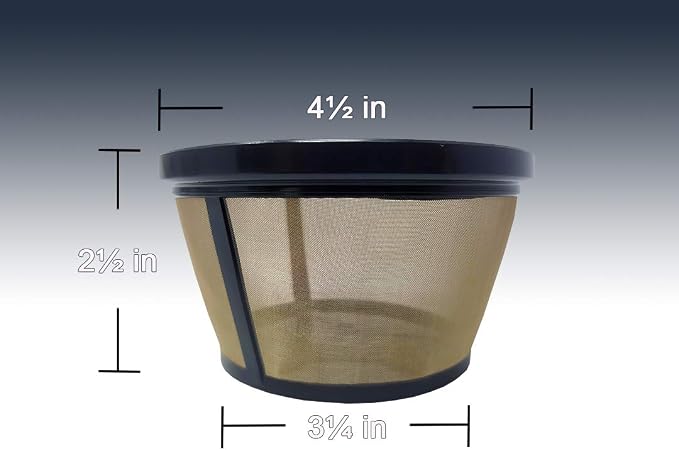 GoldTone Reusable 8-12 Cup Basket Filter fits Black & Decker Coffee Machines - Image 4
