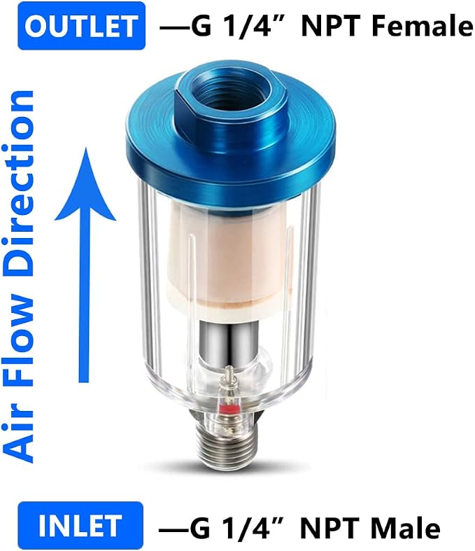 2 Pcs Mini in-Line Air Filter Water Oil Separator - Image 4