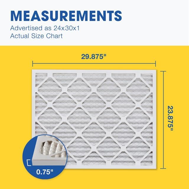 Aerostar 24x30x1 MERV 13 Pleated Air Filter, AC Furnace Air Filter, 4 Pack - Image 2