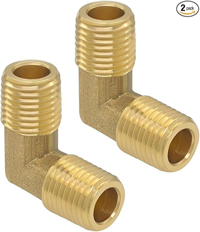 Hooshing 1/4 Inch NPT Elbow 90 Degree Street Elbow 1/4" NPT Male to 1/4" NPT by Hooshing