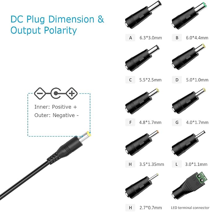 Belker Universal AC DC Adapter 12V 2A 1.5A 1A Power Supply - Image 2
