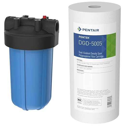 Pentair Pentek Big Blue Filter Housing and Water Filter Cartridge Bundle by PENTAIRPENTEK