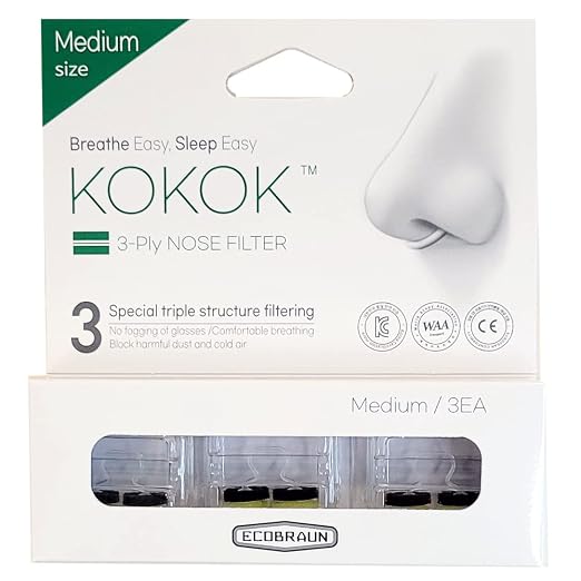 3-Ply Nose Filter Reusable Breathable Nasal Plugs Air Filteration by HELLOKFOOD