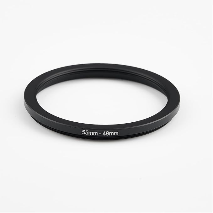 55mm to 49mm Step-Down Ring Filter Adapter, Metal Ring Step-Down Rings Adapter - Image 2