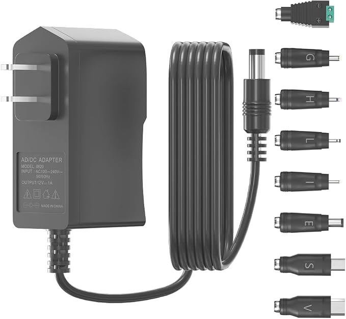 DC/AC 12V 1A Power Supply Charger, Universal 12W Switching Power Supply Adapter by ZYHKJYL