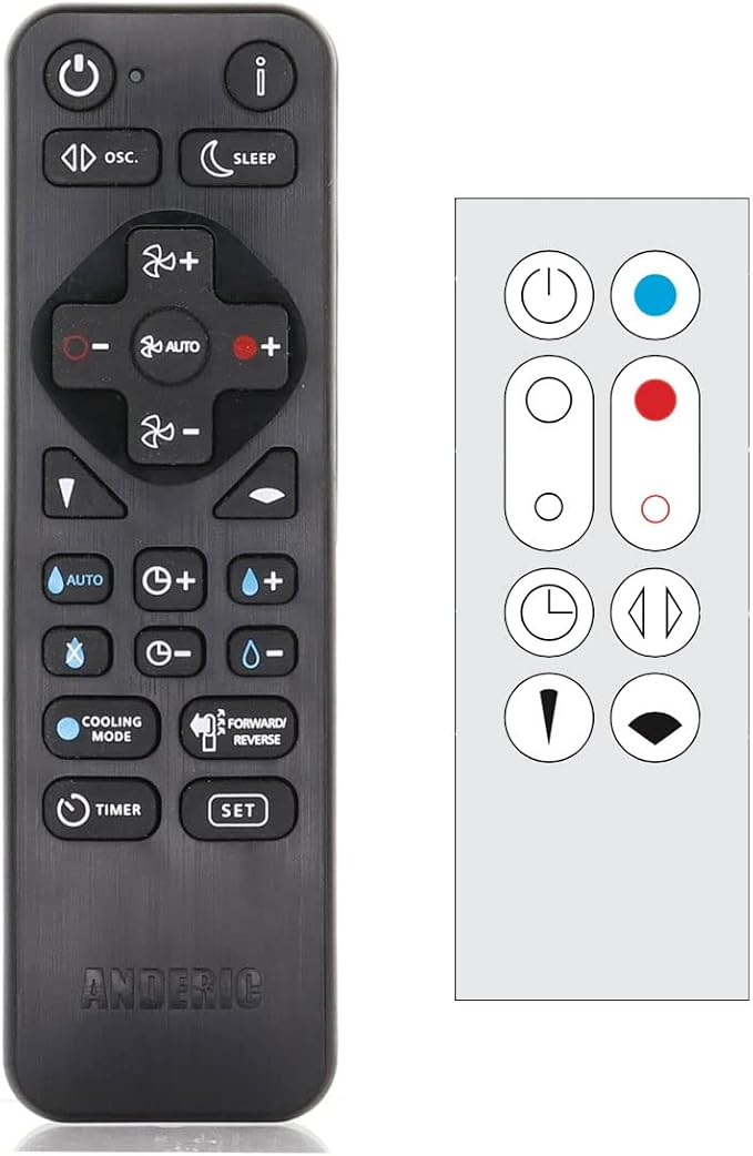 Universal Remote for Dyson HP01 Pure Hot+Cool Purifying Heater Fan - Image 3