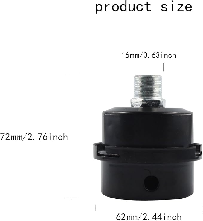 2PCS 0.63’’ Metal Air Compressor Intake Filter Sound Muffler, Thread Air - Image 4